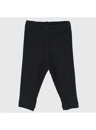 Black Ribbed Leggings 