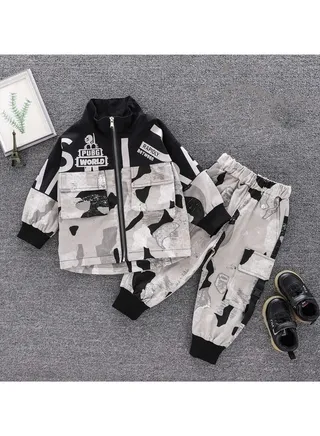 New Short Sleeved Shirt Belt Shorts Two-Piece Set 