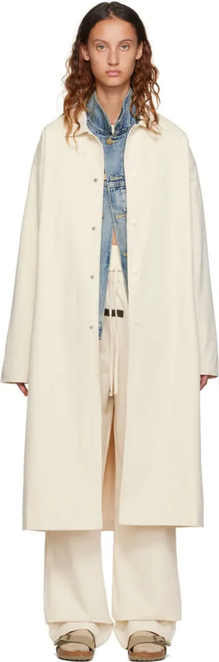 Essentials Off-White Long Coat