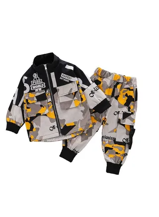 New Short Sleeved Shirt Belt Shorts Two-Piece Set 