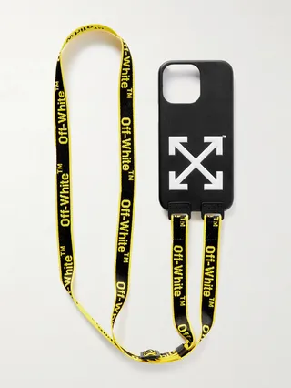 Logo-Print Rubber iPhone 14 Pro Phone Case with Lanyard