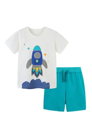 Boys Stylish Comfy T-Shirt And Shorts Set 