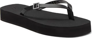 Crystal Buckle Flatform Flip Flop
