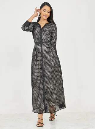 All Over Lace Shirt Maxi Dress 