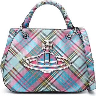 Judy tartan check tote bag