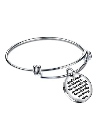 Good Friends Are Like Stars Expandable Charm Bracelet 