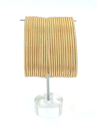 GOHONA Colorful Beautifully Designed Indian Bollywood Style Alloy Metal Plain Bangles for Kids, Teenagers and Women 