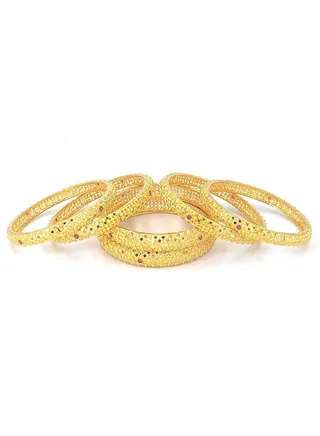 GOHONA Colorful Bangle Collection Beautifully Designed Indian Bollywood Style Alloy Metal Bangles for Kids Teenagers and Women 