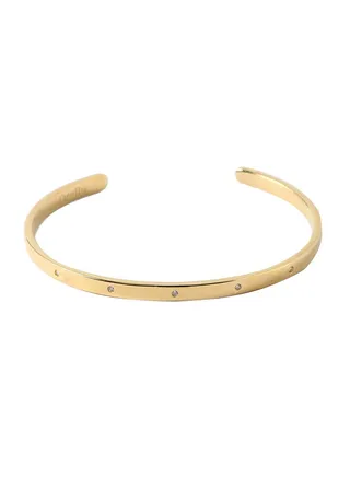 Crystal Detail Open Bangle 