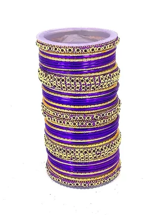 GOHONA Colorful Bangle Collection Beautifully Designed Indian Bollywood Style Alloy Metal Bangles for Kids Teenagers and Women 