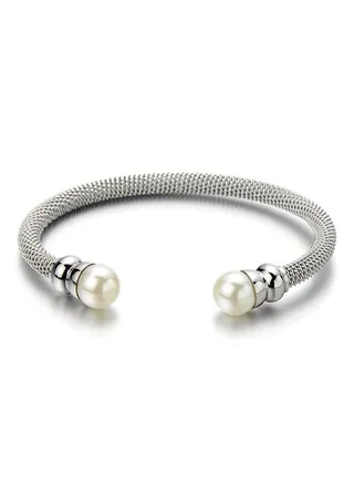 Stainless Steel Twisted Cable Bangle Bracelet 