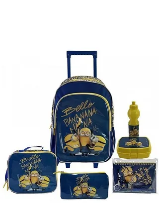 Minions Banana Trolley Backpack Set - 6-in-1, Premium,Character, Back-to-School 