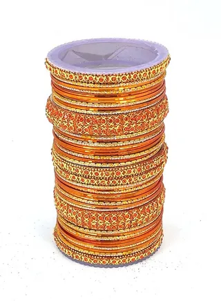 GOHONA Colorful Bangle Collection Beautifully Designed Indian Bollywood Style Alloy Metal Bangles for Kids Teenagers and Women 