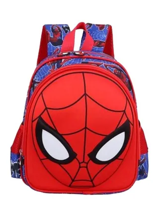 3D Spiderman Designed Backpack Red/Blue 