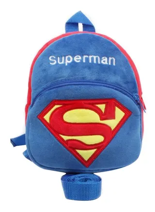 Superman Printed School Backpack Blue/Red/Yellow 
