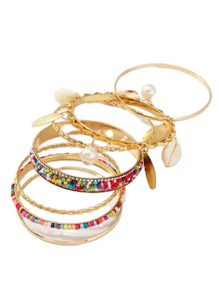 7-Piece Elegant Fashion Bangle Set 