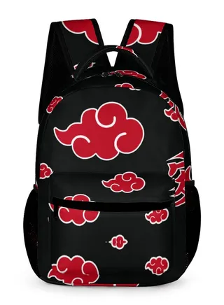 Kids Backpack For School Big Larger Student Backpacks Printed Red Travel Bags 