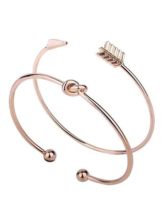 2-Piece Elegant Design Bangle Set 