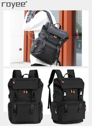 Fashionable Outdoor Leisure Backpack, Large Capacity Schoolbag For Men, Double Shoulder Backpack for High School Boys 