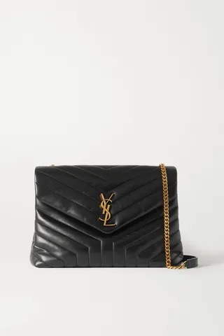 SAINT LAURENT - Loulou Medium Quilted Leather Shoulder Bag - Black