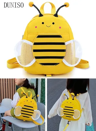 Bee-shaped Adorable and Attractive Children's Anti-lost Backpack Kids School Backpacks With Adjustable Straps 