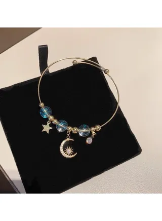 Blue Stars and Moon Bracelet 