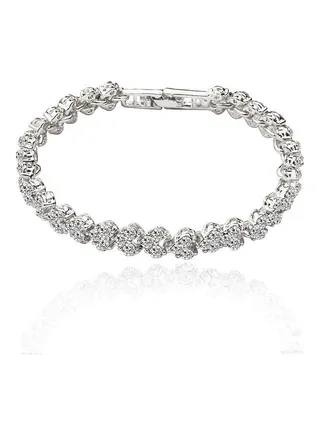 Women's Rhinestone Inlay Sweet Bracelet 
