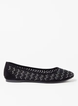 Embellished Stylish Ballerina Black 