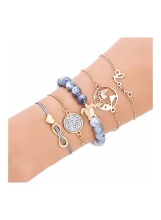 5-Piece Fashionable Bracelets 