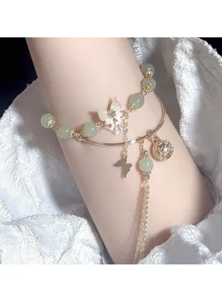 Chinese Butterfly Double Layers Bracelet 