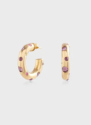 Motif Brass Post & Butterfly Sterling Silver Earrings