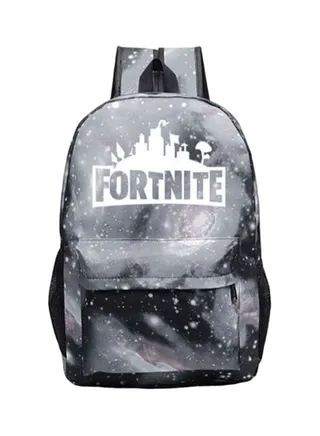 Kids School Backpack Grey/Black/White 