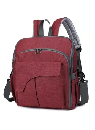 Baby Diaper Changing Backpack For Mother ,Maroon 