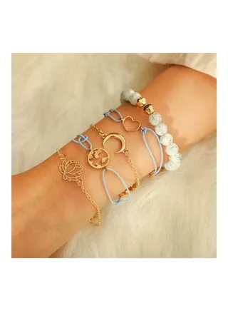 5-Piece Fashionable Bracelets 
