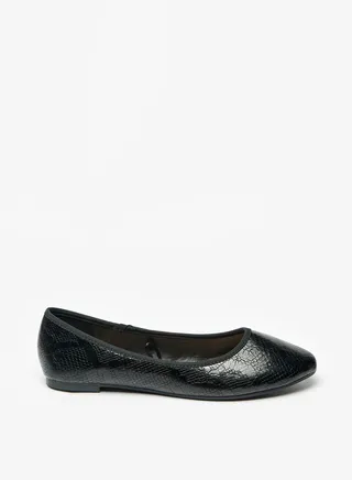 Womens Textured Slip On Round Toe Ballerina Shoes By Shoexpress 