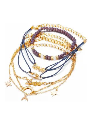 6-Piece Fashionable Bracelets 