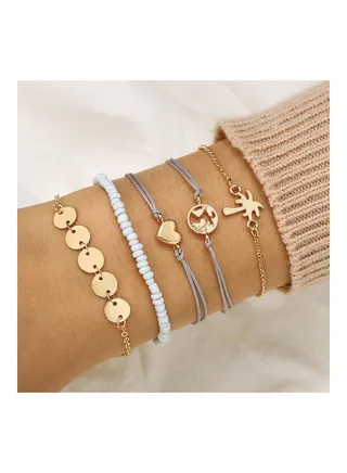 5-Piece Rope Fashion Bracelets 