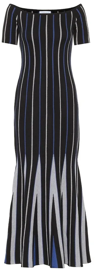 Medea striped wool maxi dress