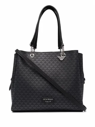 Monogram-Print Tote Bag