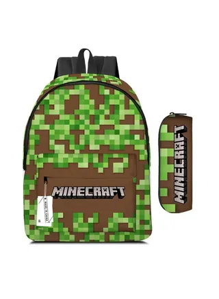 Minecraft Creeper Backpack Double Shoulder Bag Mosaic Backpack Minecraft Double Shoulder Bag 