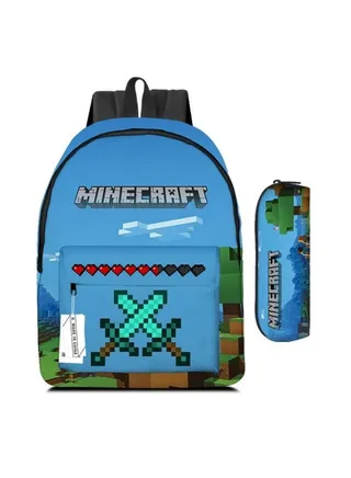 Minecraft Creeper Backpack Double Shoulder Bag Mosaic Backpack Minecraft Double Shoulder Bag 