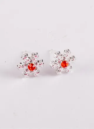 Small Earring for Baby Snow flake 