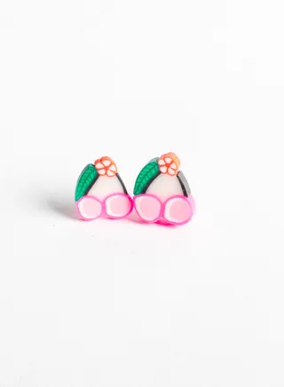 Small Silicon Earring for Baby Pink Chery 