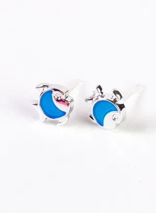 Small Earring for Baby-Premium Quality-Blue Fish Premium Quality & Against Color Change 