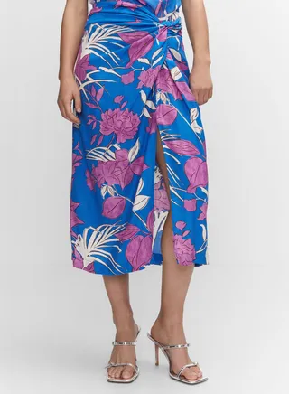 High Waist Floral Printed Skirt 