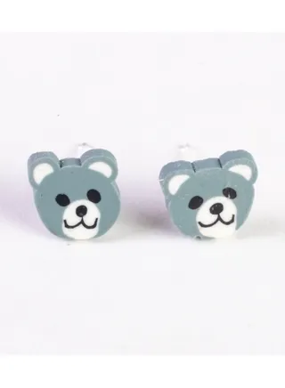 Small Silicon Earring for Baby-Premium Quality-gray bear Premium Quality & Against Color Change 