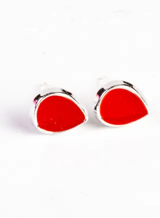 Small Earring for Baby-Premium Quality-Red Eyedrop Premium Quality & Against Color Change 