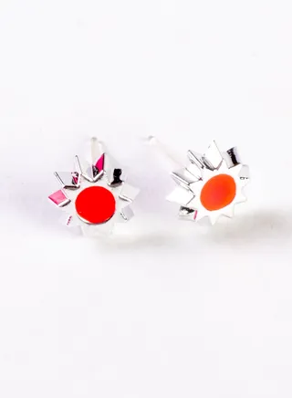 Small Earring for Baby-Premium Quality-pink flower Premium Quality & Against Color Change 