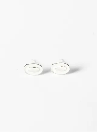 Small Earring for Baby-Premium Quality-White Oval 