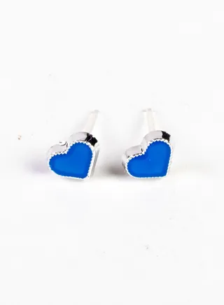 Small Earring for Baby-Premium Quality-Blue heart Premium Quality & Against Color Change 